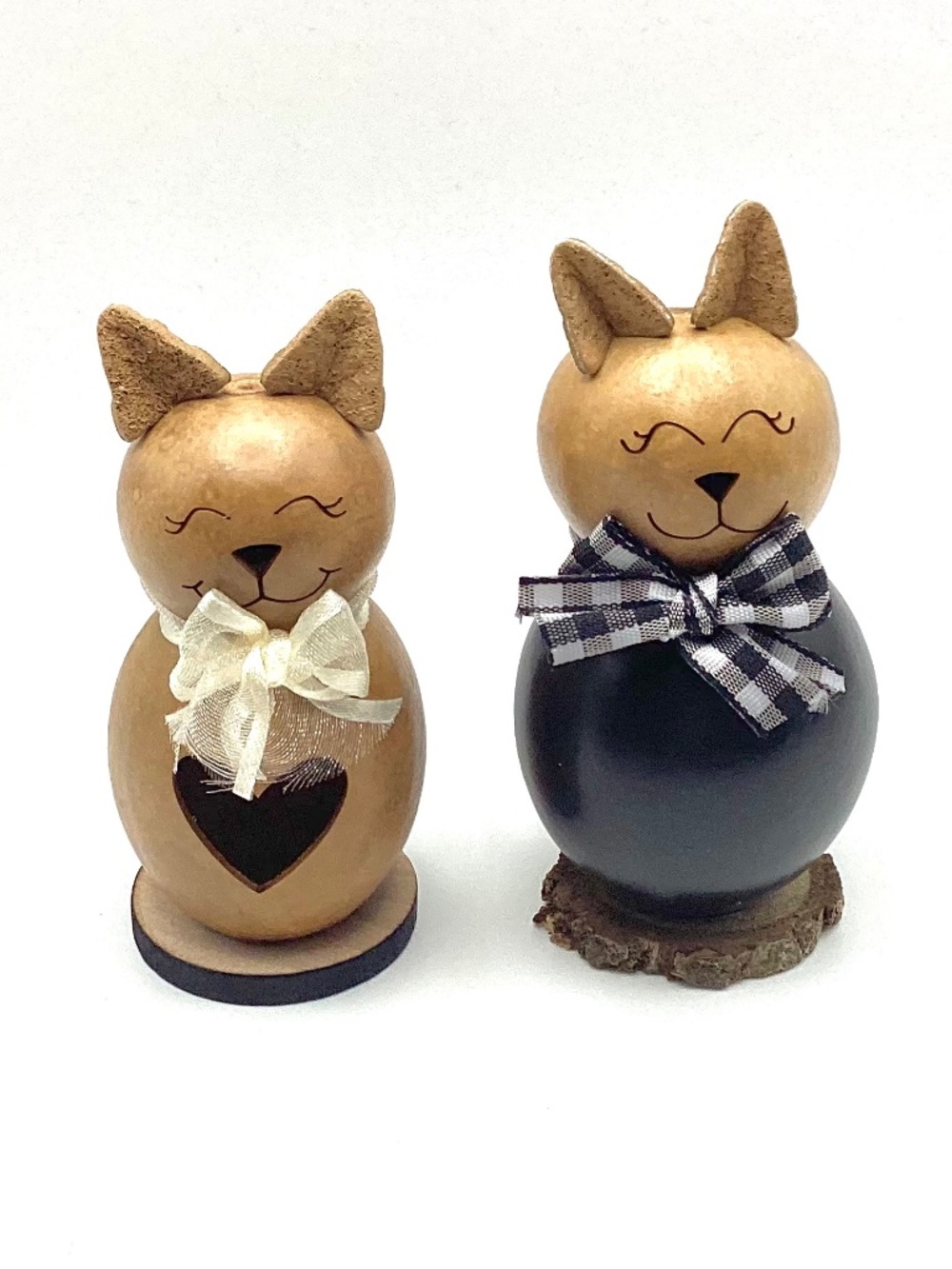 Female & Male Cat Gourds - 2pc Set - NWT